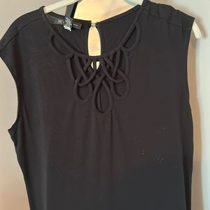Black blouse dressy soft fabric. Macys brand INC